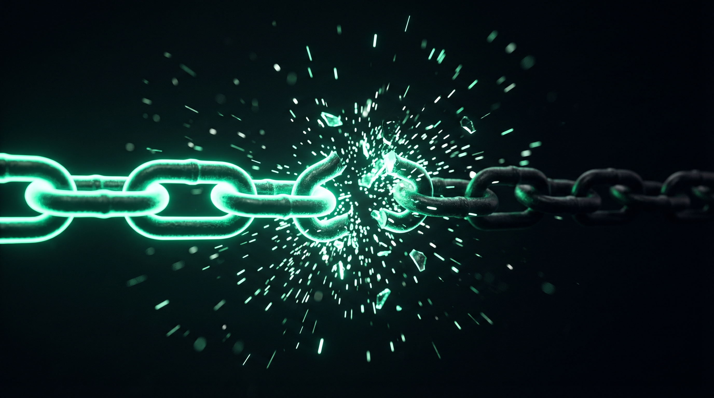 Glowing chain breaking apart - Anthropic cuts third-party API access